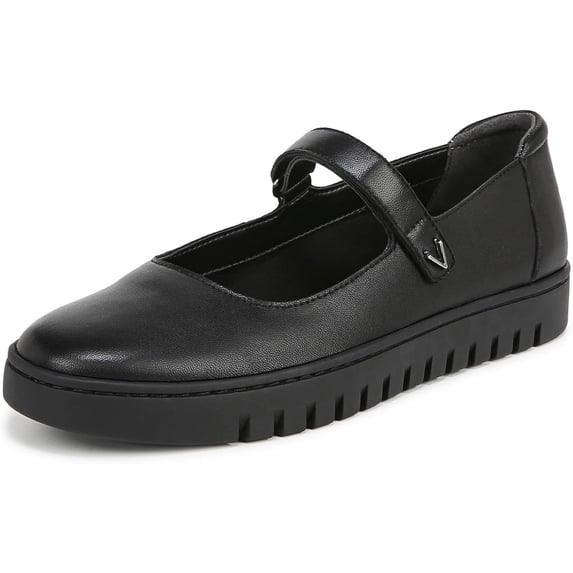 Vionic Women's Uptown Mary Jane Flat Black Leather 7W