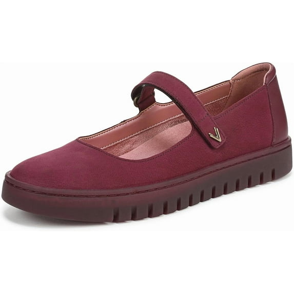 Vionic Women's Uptown Mary Jane Flat Cherry Jubilee 10M