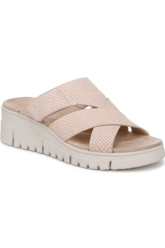 Women's Uptown Sunset Wedge Slide Sandal Cameo Rose Nubuck 10M