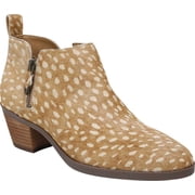 Vionic Womens Vivien Cecily Ankle Boot- Supportive Waterproof Short Boots That Include Three-Zone Comfort with Orthotic Insole Arch Support, Medium Fit 5 Tan Deer Print Not Waterproof