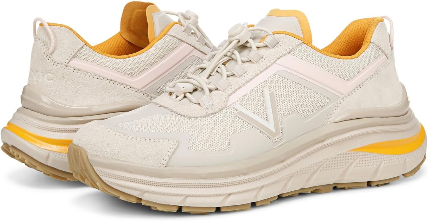 Vionic Women's Walk Max Sierra Lace Up Sneaker Cream Leather 7M ...