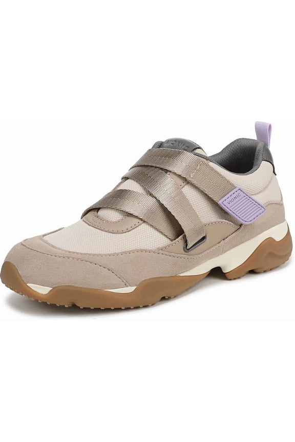 Women's Walk Slim Gia Sneaker Parchment Suede/Leather 5M