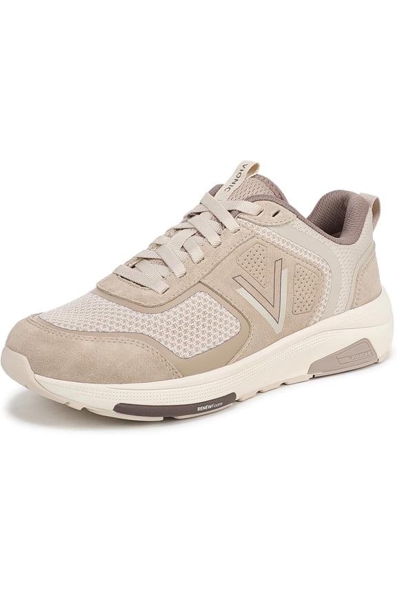 Womens Walk Strider Knit Performance Walking Sneaker - Beige