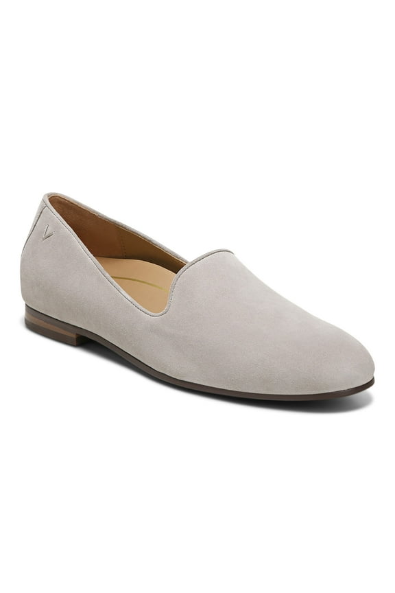 Women's Willa Slip-on Flat Dark Taupe Suede 8.5W