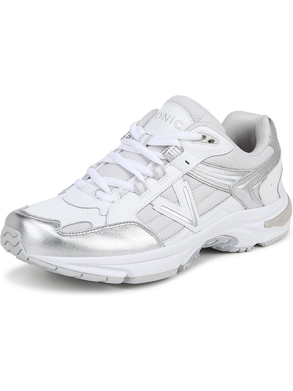 Women's 23Walk 2.0 Sneaker, White Silver Leather, 8.5, Medium