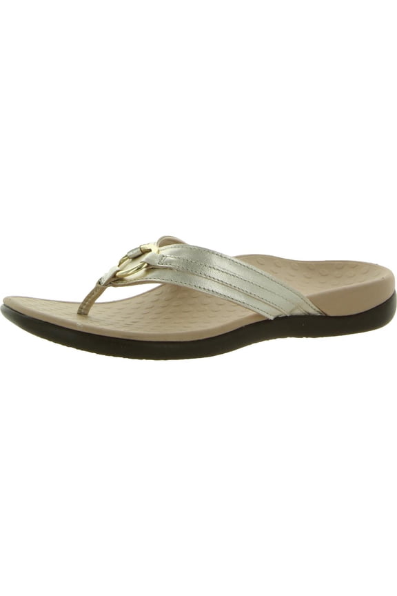 Women's Aloe Toe Post Sandal Champagne Leather - 10011191272