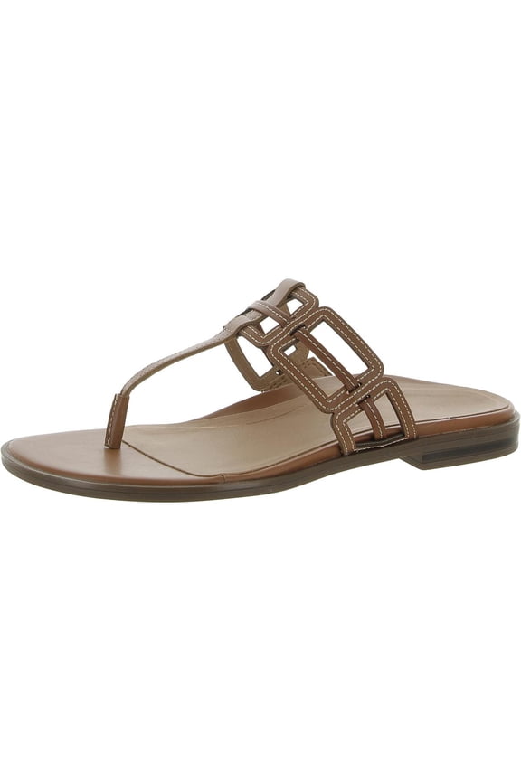 Womens Alvana Leather Thong Slide Sandals