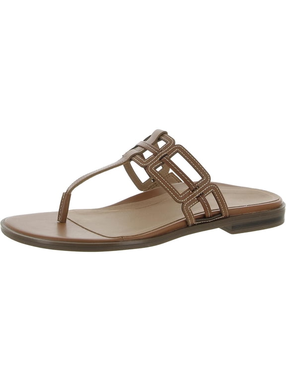 Womens Alvana Leather Thong Slide Sandals