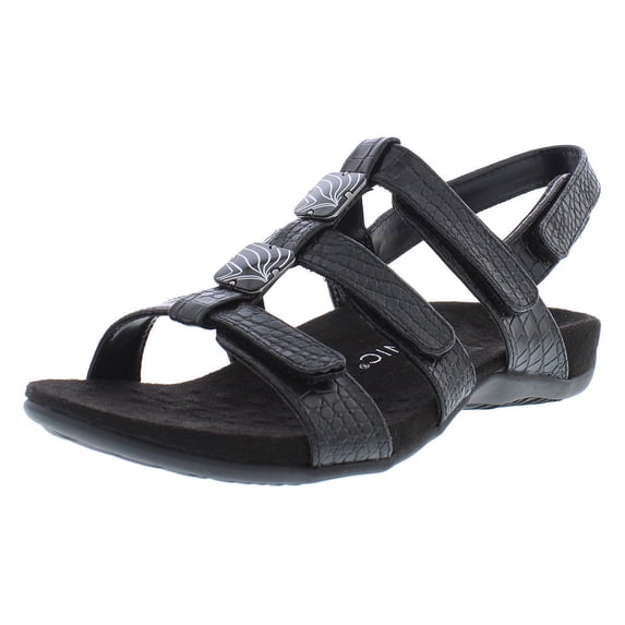 Vionic Women’s Amber Strappy Black Sandals – Arch Support