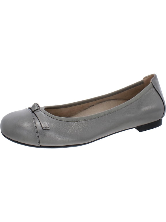 Womens Amorie Textured Leather Ballet Flats