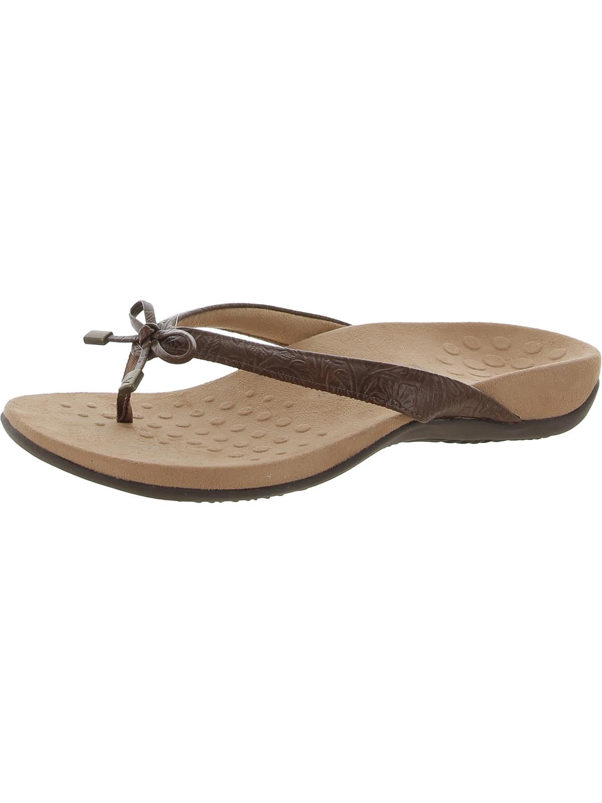 Vionic Bella Vionic Womens Bella Faux Leather Slip On Thong Sandals - Walmart.com