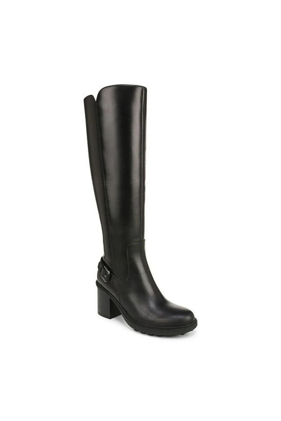 Womens Black Leather Trabuco Knee High Boots 8W