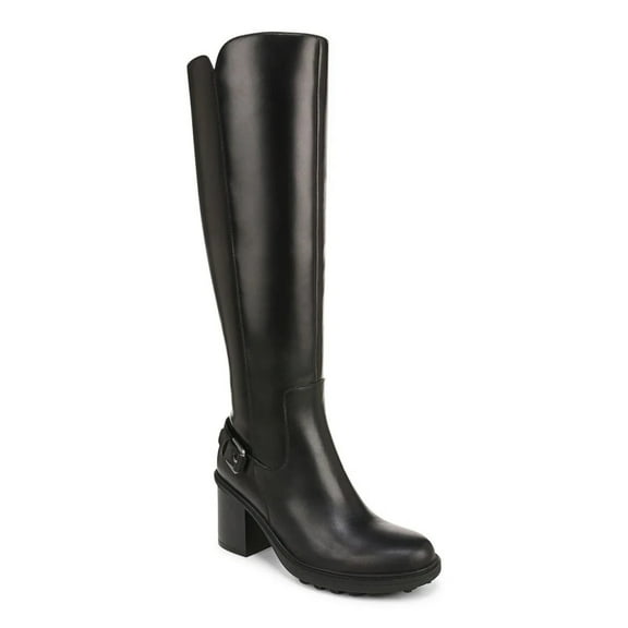 Vionic Womens Black Leather Trabuco Knee High Wide Calf Boots 9M