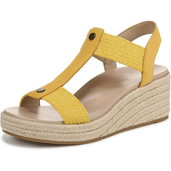 Vionic Women's Calera Ankle Straps Heeled Sandal Butter Yellow 7W