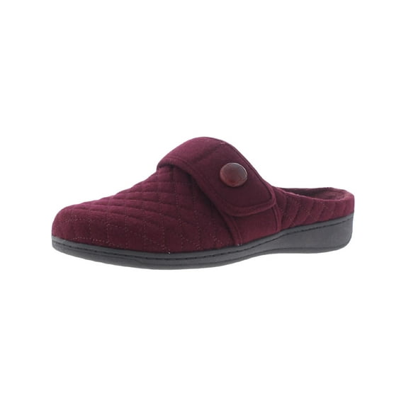 Vionic Womens Carlin Quilted Slip On Mule Slippers