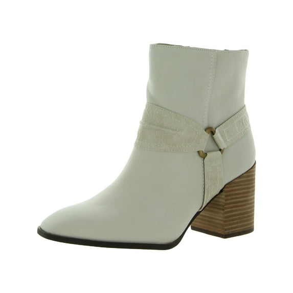 Vionic Womens Carnelia Leather Square Toe Ankle Boots