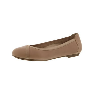 Vionic Womens Caroll Leather Slip On Ballet Flats