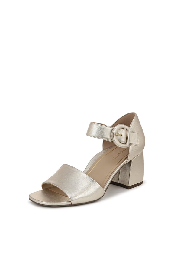 Womens Chardonnay Heeled Sandal Gold Leather 8.5 M