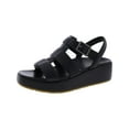 thumbnail image 1 of Vionic Womens Delano Leather Strappy Wedge Sandals, 1 of 5