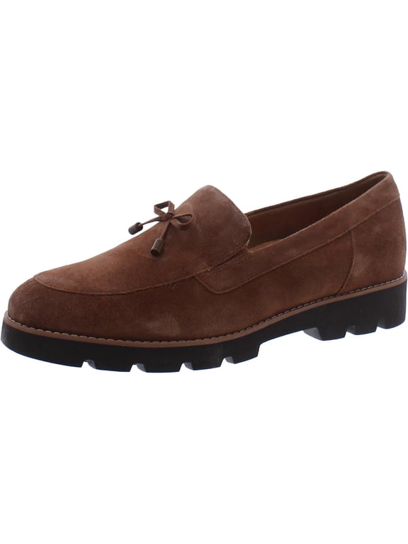 Womens Finley Suede Bow Loafers