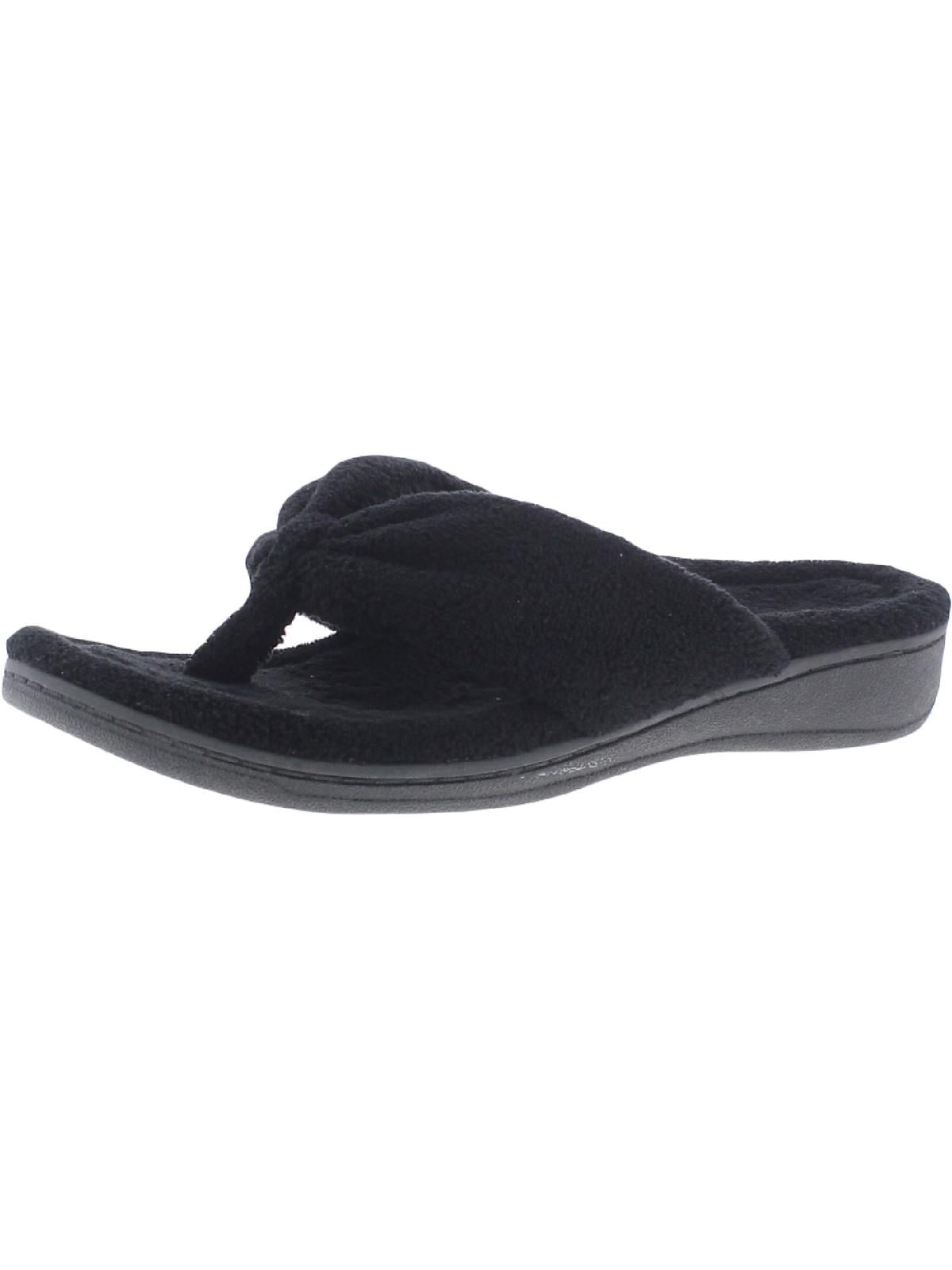 Vionic Womens Gracie Toe Post Slipper Black