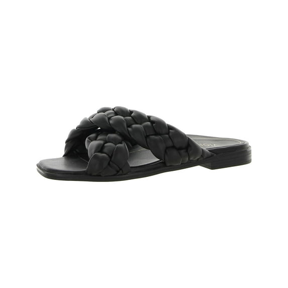 Vionic Womens Kalina Faux Leather Slip On Slide Sandals
