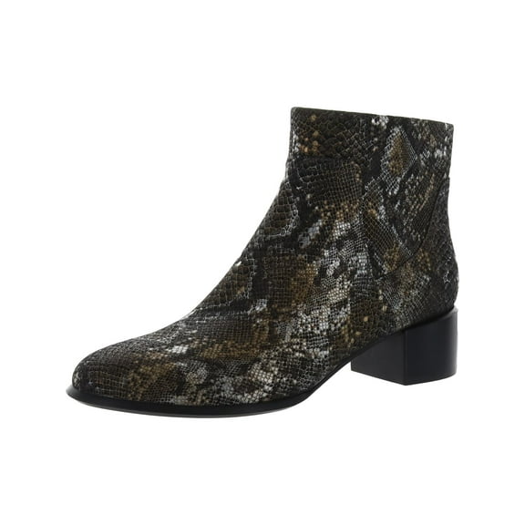 Vionic Womens Kamryn Leather Snake Print Ankle Boots