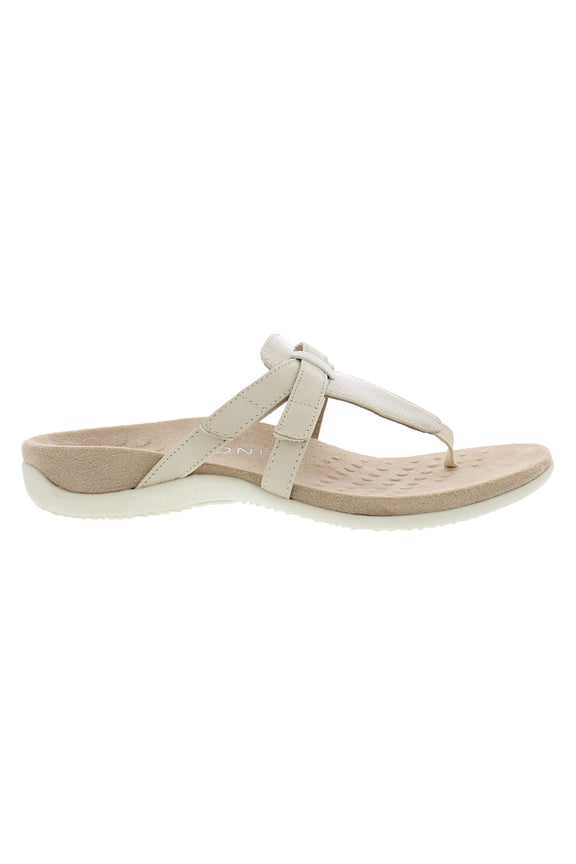 Vionic Womens Karley Leather Thong Slide Sandals