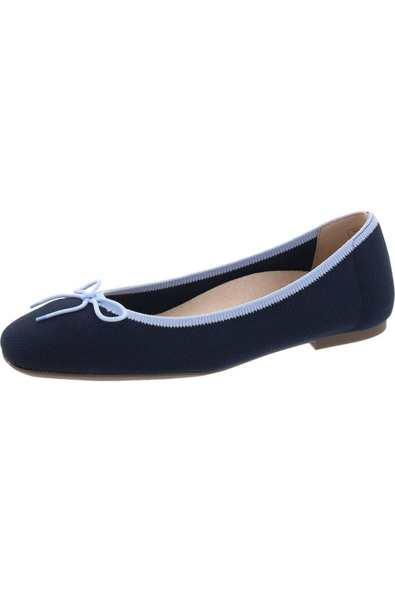 Womens Klara Knit Bow Knit Ballet Flats