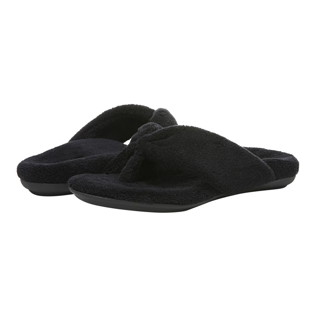 靴  SLIPPER / BLACK Vionic Lydia Slipper for Women, Black Terry, Slip-On House Shoes