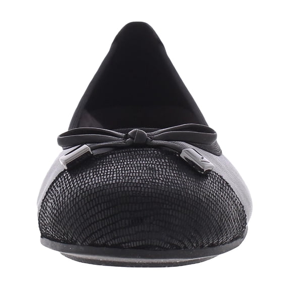 Vionic Women's Spark Minna Ballet Flat - Ladies Cap Toe Walking Flats with Concealed Orthotic Arch Support Black
