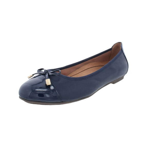 Vionic Womens Minna Leather Toe Cap Ballet Flats