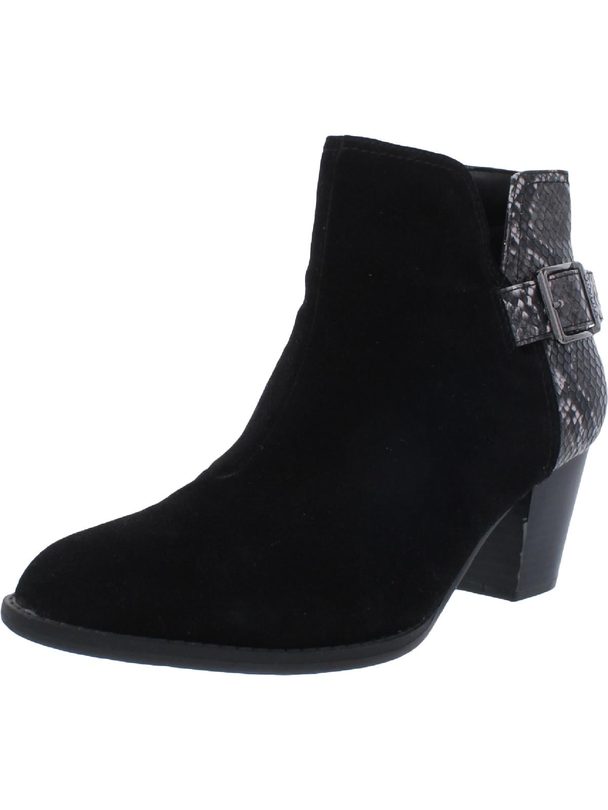Vionic Womens Naomi Suede Zipper Ankle Boots