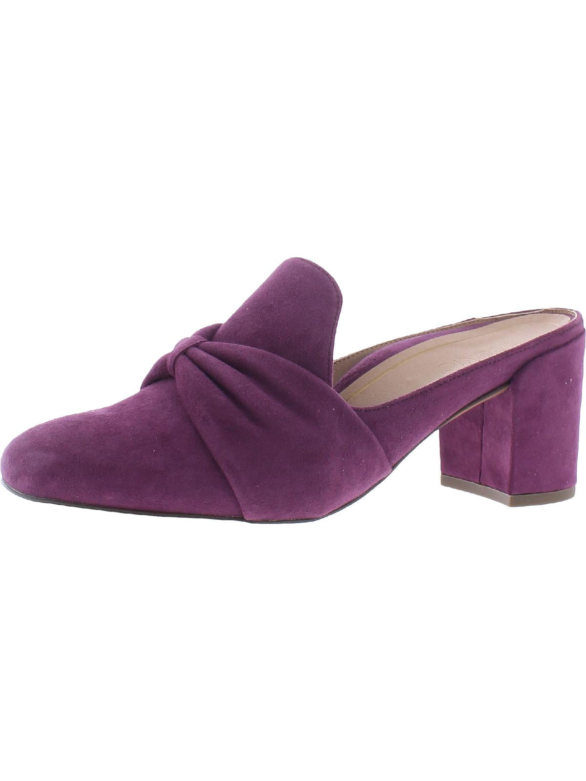 Purple suede mules clearance
