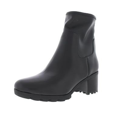 Vionic Womens Ronan Faux Leather Block Heel Ankle Boots