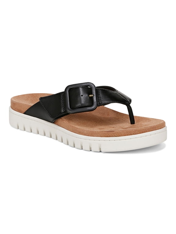 Uptown Marin Women's Sandals Black Leather Size 9.5 W