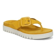 Vionic Womens Uptown Marin Toe Post Sandal Daffodil Nubuck 9M