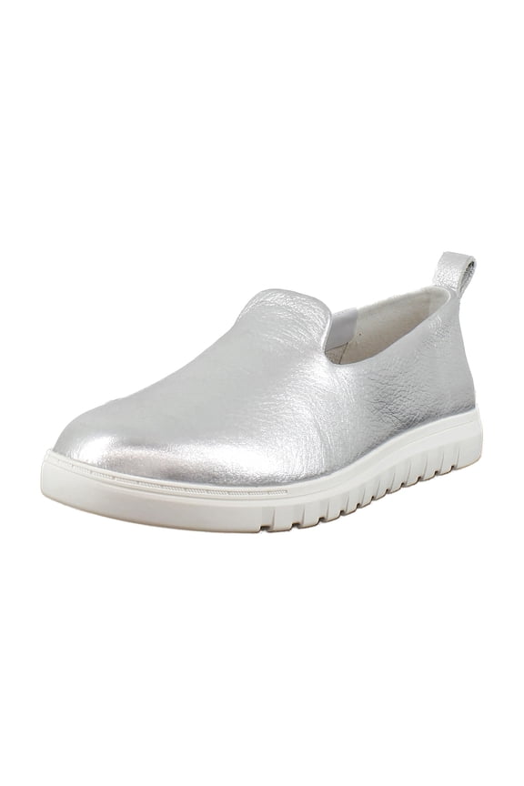 Uptown Willa Women's Loafers & Slip-Ons Silver Leather Size 7 W