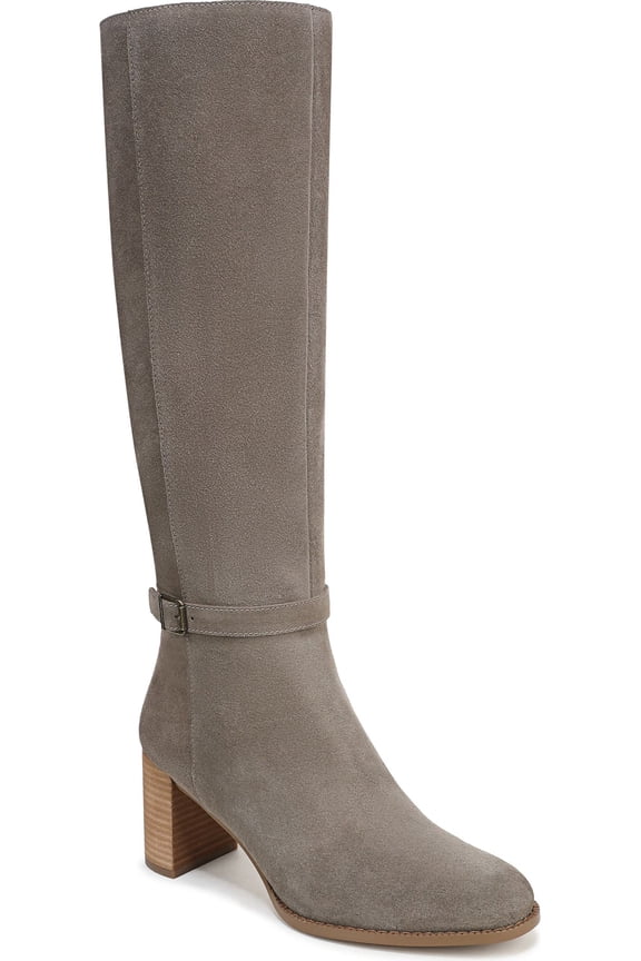 Womens Valora Knee High Boots Stone Suede 7M