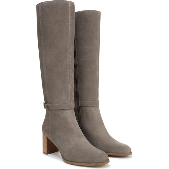 Vionic Womens Valora Knee High Boots Stone Suede Wide Calf 7M