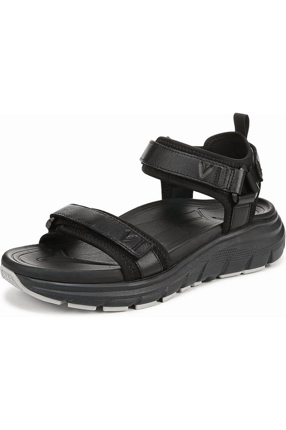 Womens Walk Max Wanderer Sandal - Black Leather