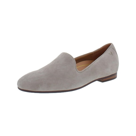 Vionic Women's Willa Slip-on Flat Dark Taupe Suede 8.5M