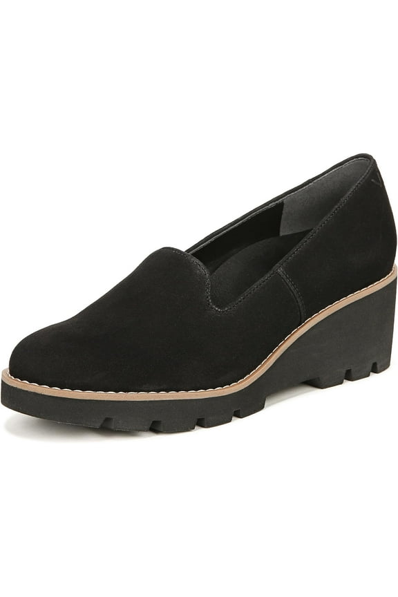 Willa Wedge Women's Loafers & Slip-Ons Black Suede Size 9.5 M