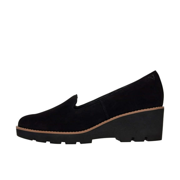 Vionic Willa Wedge Women's Loafers & Slip-Ons Black Suede Size 7 M