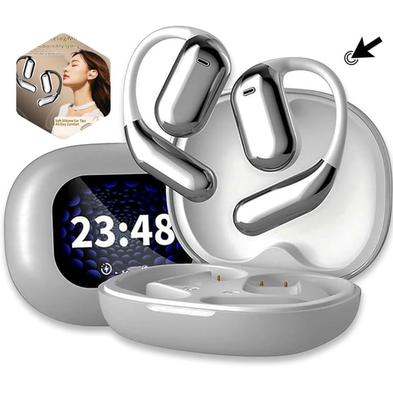Viora/AI Translator Earbud, Viora Earbuds, Real-Time Translation in 144 Languages, Viora/Ai Translator Earbud Pros with Touchscreen, Wireless Bluetooth Real Time Two Way Translation Earbuds (B)