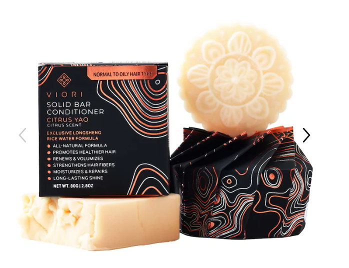Viori Citrus Yao Natural Shampoo & Conditioner Bar NO Holder