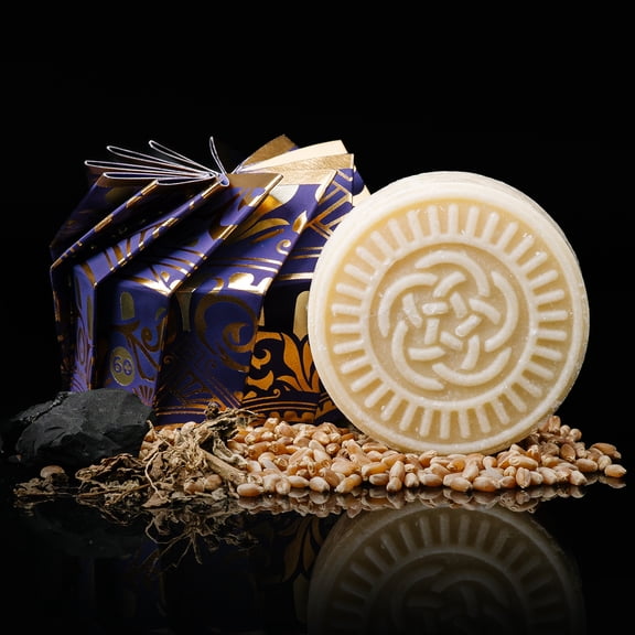 Viori Mens-Shampoo Bar Charred Patchouli Scent Handcrafted Men's Shampoo with Scottish Islay Whiskey Sulfate-Free, Paraben-Free, Plastic-Free