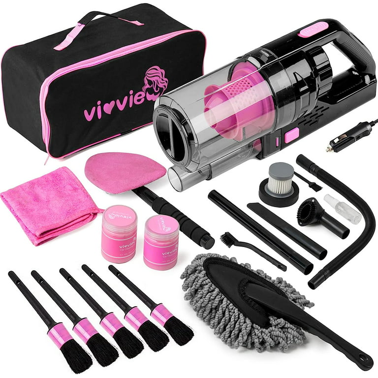 Vioview Pink Car Cleaning Kit, 14Pcs Car Interior Detailing Kit