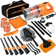 Vioview Ultimate Car Cleaning Kit, 17Pcs Car Interior Detailing Kit with High Power Car Vacuum Cleaner, Detailing Brush Set, Windshield Cleaner, Complete Car Cleaning Supplies for Deep Cleaning