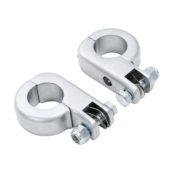 VioziteGam 1/4" 32mm Engine Guard Footpeg Mounting Clamp Cvo Limited Aluminum+Stainless Steel+Iron Left Right Front for Big Dog for PitBull 1998-2011,for Indian for Chief 1999-2003 2009-2013